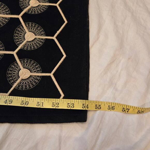 Anne Fontaine Wool Embroidered Cape One Size Honeycomb Pattern HTF Paris - Picture 9 of 11